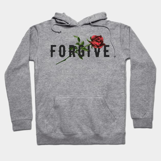 forgive rose flower Hoodie by Mako Design 